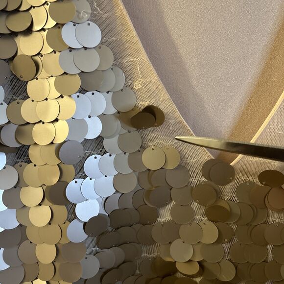 Womens Boohoo Dress Size 16 pullover embellished light brown FLAWS stained - Picture 3 of 16